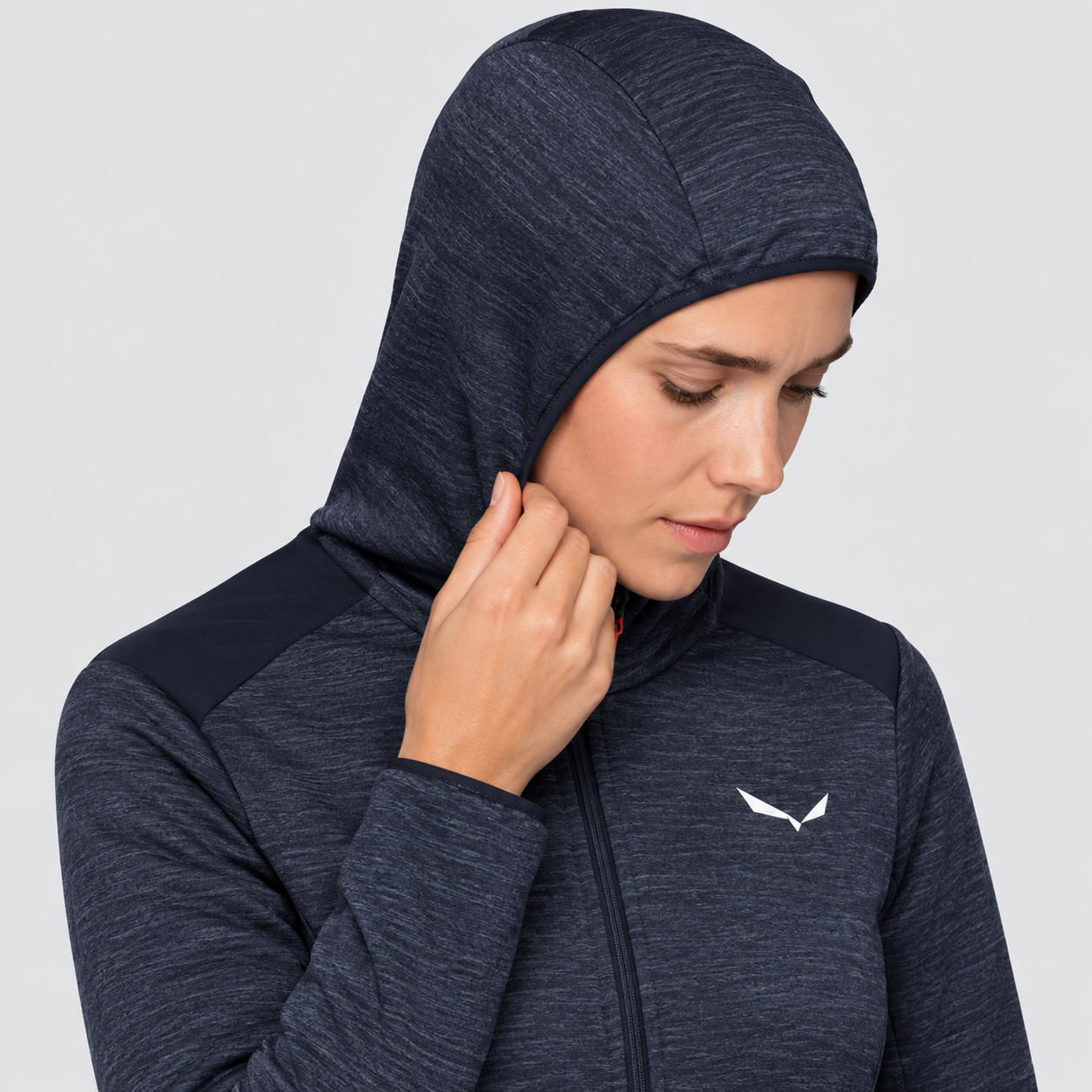 Dámská merino mikina Salewa Piana Alpine Wool Jacket Navy Blazer
